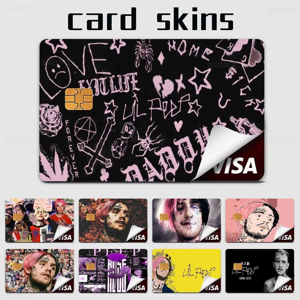 Lil Peep Anime Spend or Save Funny Shell On Off Ultra Thin No Fade Sticker Skin Cover Film for Debit Credit Card