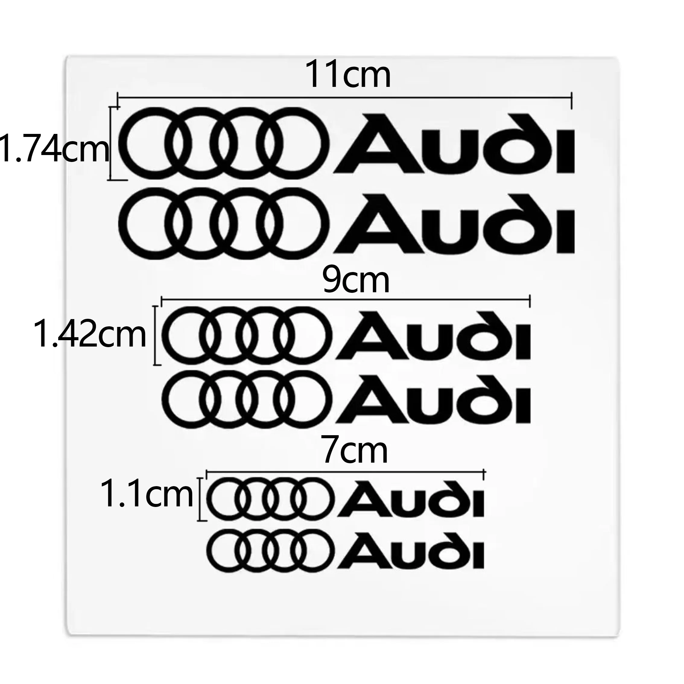 6Pc Car Brake Caliper Sticker High Temperature Waterproof Decal for Audi Sline A3 A4 A5 A6 A7 A8 Q3 Q5 Q7 A8L S6 S7 S3 Q2L Q5L