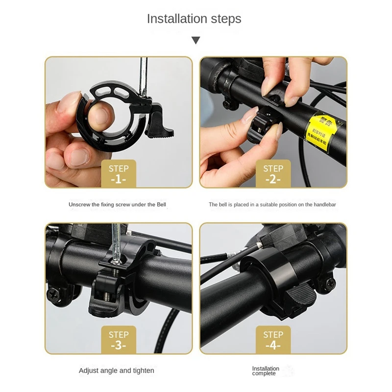 Bicycle Bell Super Loud Mountain Bike Universal Bell Invisible Horn Cycling Equipment Accessories (31.8 Caliber)