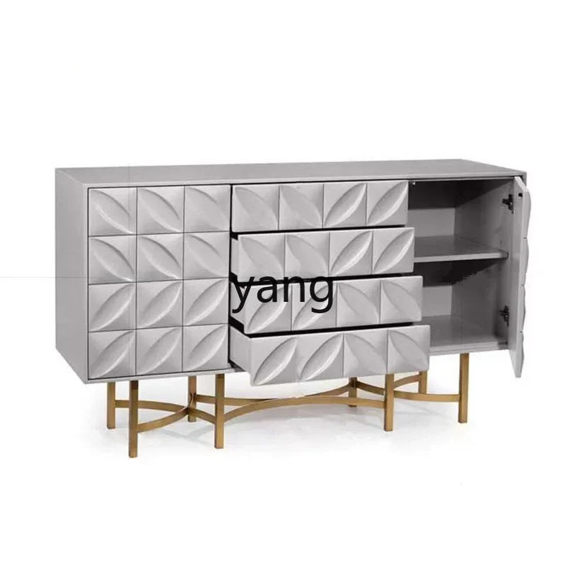 CX light luxury dining side cabinet, white locker, door entrance cabinet