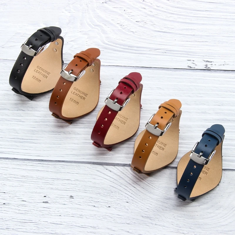 Fossil Es4114 Es4113 Es3625 Es3616 퀵 릴리스 정품 가죽 시계 밴드 18mm 여성용 스트랩 소 가죽 팔찌 액세서리