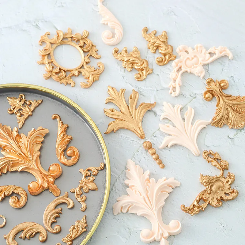 3d Craft Baroque Relief Silicone Mold For Baking Cake Border Fondant Mold DIY Cake Decorating Tools Chocolate Gumpaste Moulds