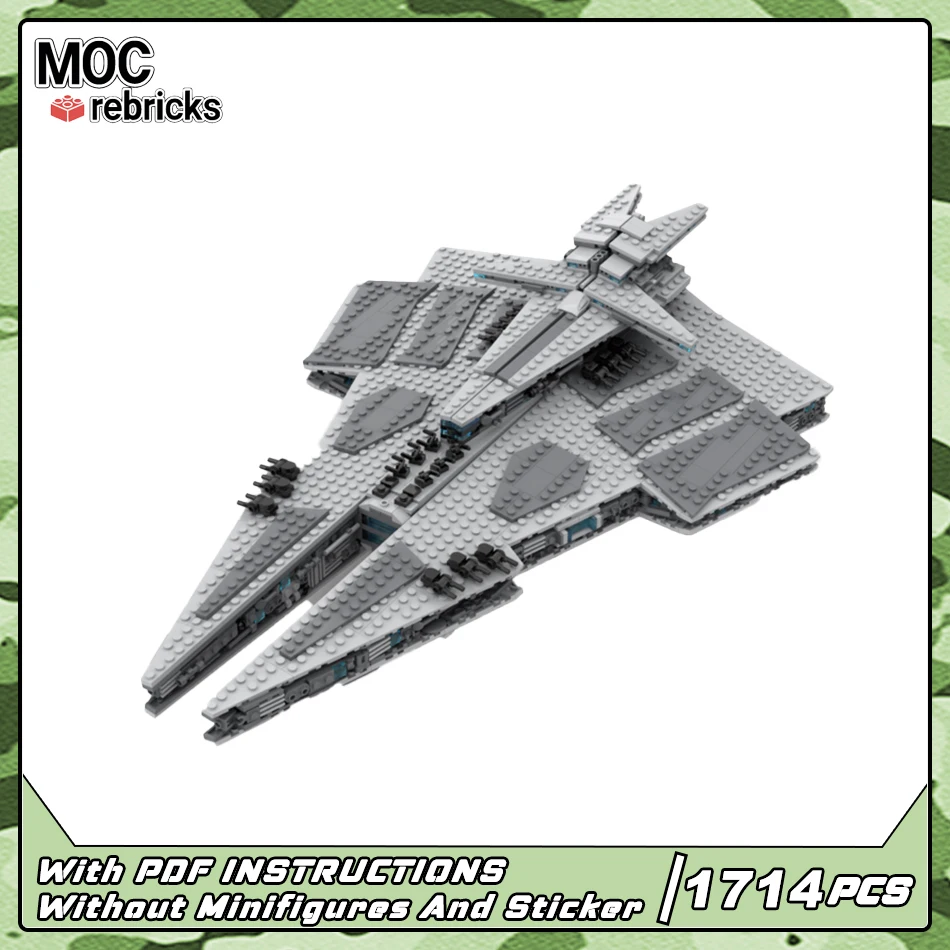 

MOC Space Series Building Block Model MIDI Harrower Class Dreadnaught High Tech Flight Weapons Originality DIY Kids Puzzle Gifts