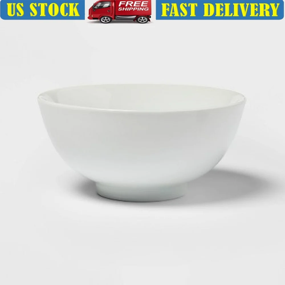 

34oz Porcelain Noodle Bowl Microwave Dishwasher Safe Round Soup Ramen Dish Ideal Everyday Use and Entertaining
