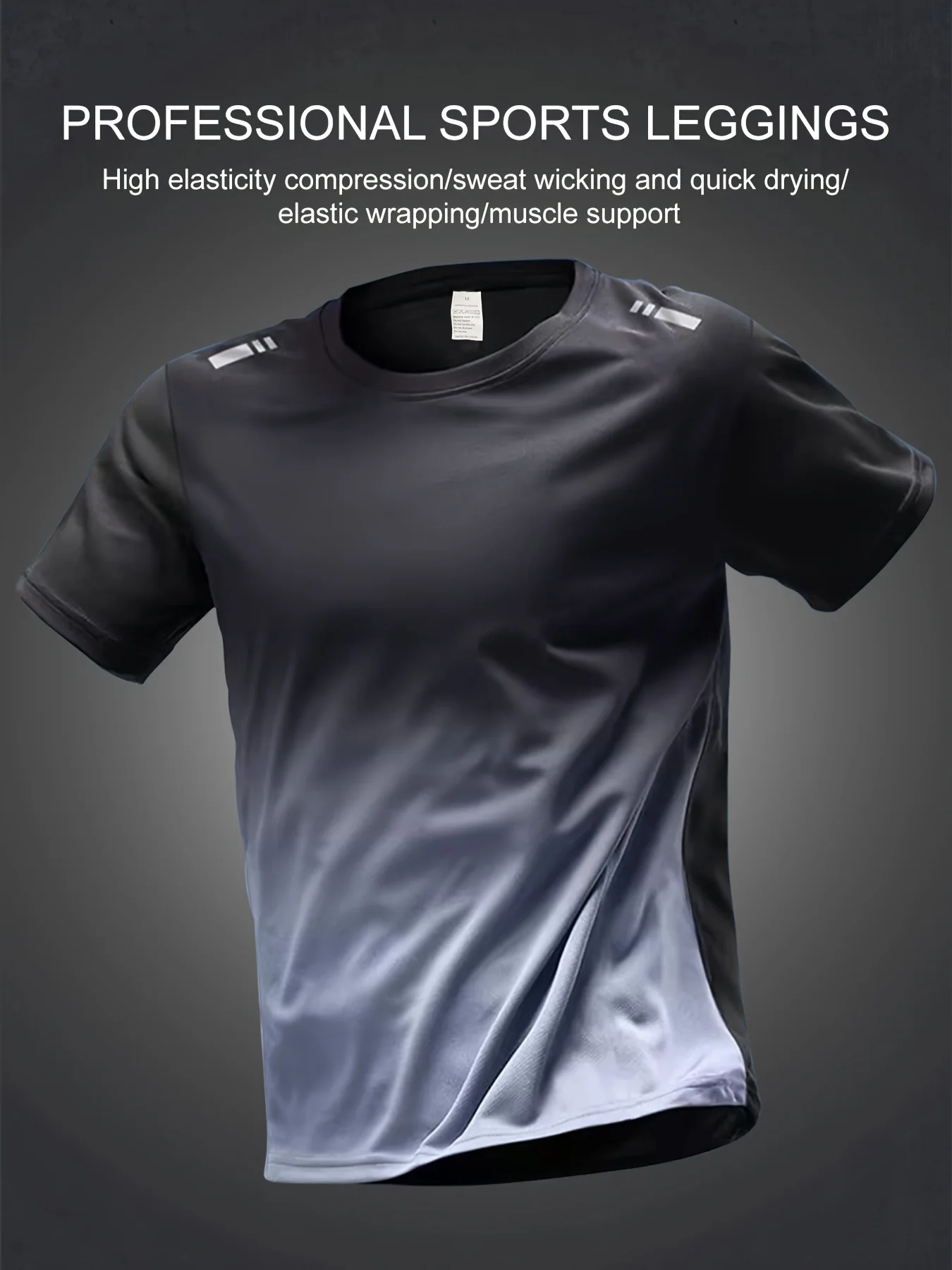 

2025 New running half-sleeved fitness T-shirt, men's short-sleeved sports top, suitable for casual and outdoor use