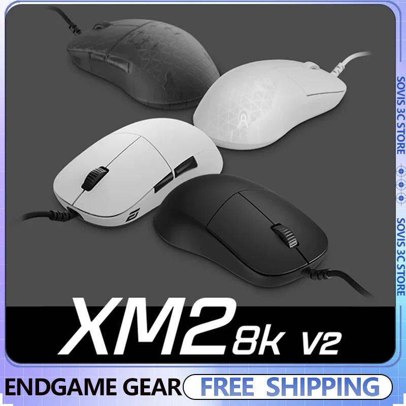 

Проводная мышь Endgame Gear XM2 8K V2 Paw3950 Nordic nRF52840 8000 Гц Polling Custome Легкие игровые мыши Аксессуары для ПК