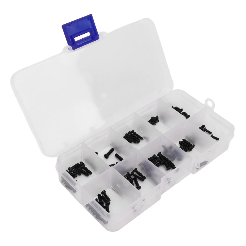 100Pcs/Set Stainless Steel RC Car Screws Set Hardware Fasteners Kit for MJX 16208/16207/16210 1/16 Brushless RC Car