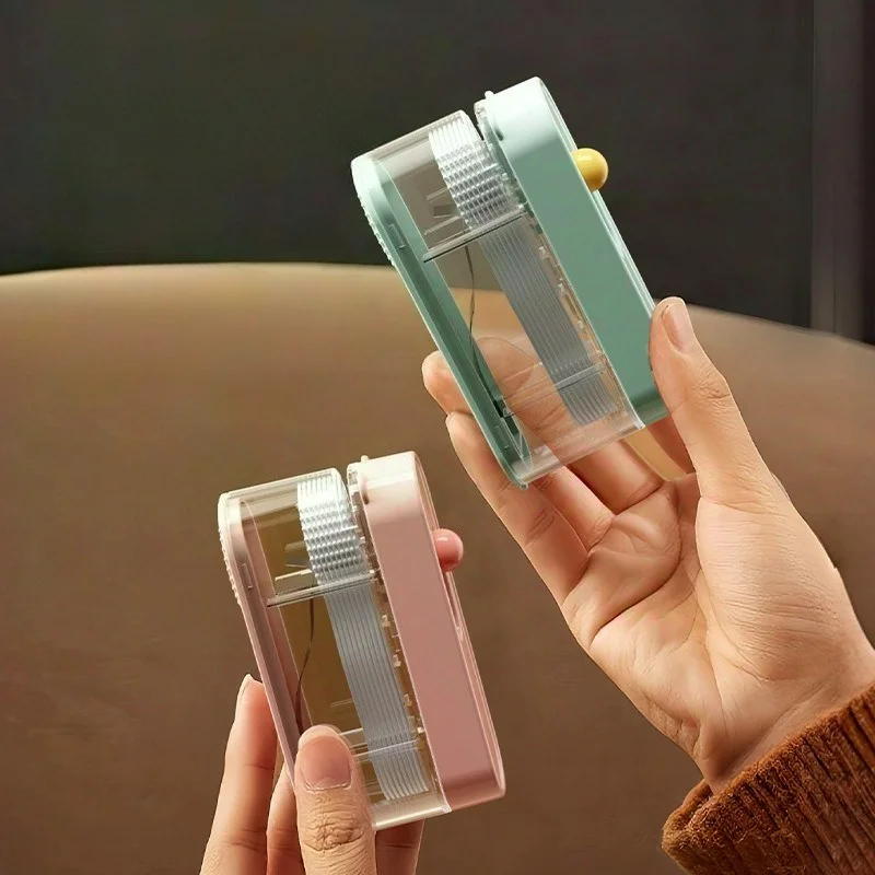 1pc an automatic pop-up portable mini toothpick, floss, and ultra-fine dental floss stick storage box
