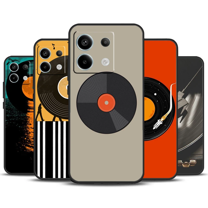 Vinyl Record Music Phone Case For Redmi Note 12 13 Pro Plus 9 10 11 Pro 9S 10S 11S 12S Redmi 10C 12C 13C Cover