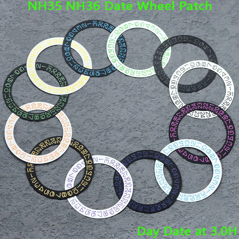 NH35 Date Wheel Patch Fits NH35 NH36 4R35 4R36 Automatic Mechanical Movement Day Date at 3.0H NH35 NH36 Dial Wheel Paste Patch