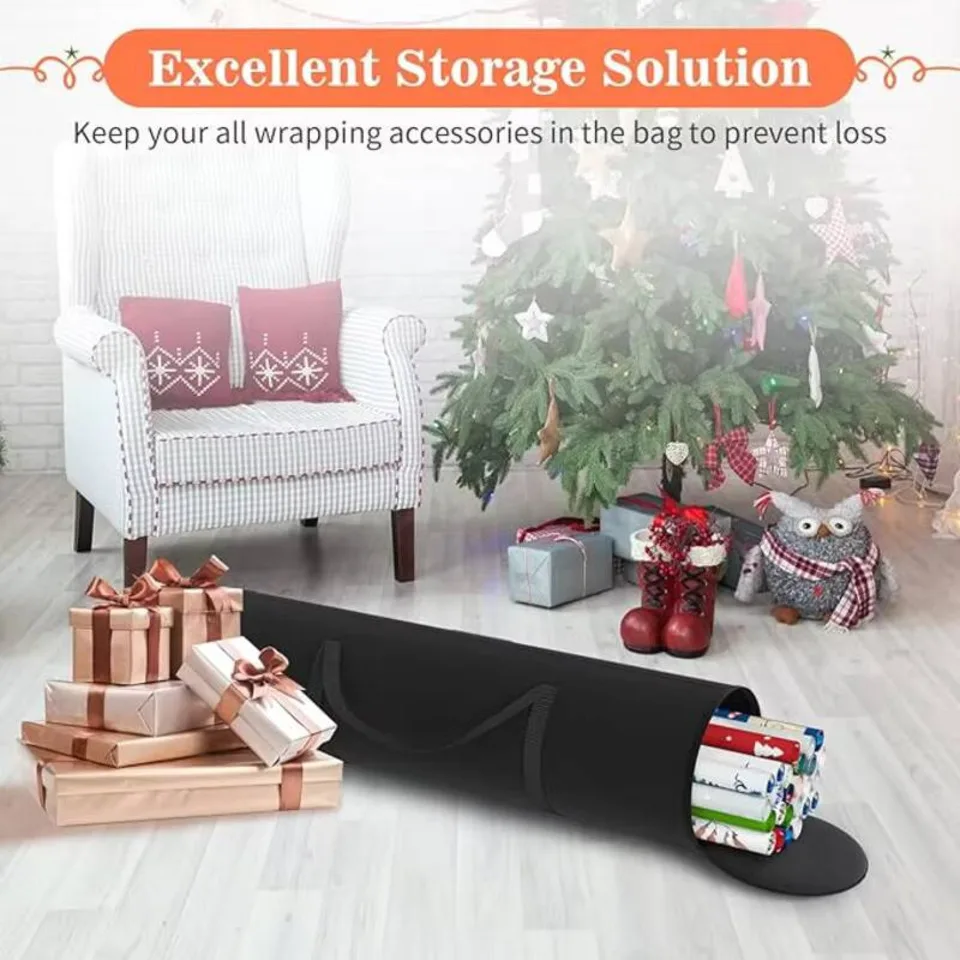 

Wrapping Paper Containers Dustproof Zippered Wrapping Paper Waterproof Pouches Christmas Gift Storage Oxford Cloth Bags