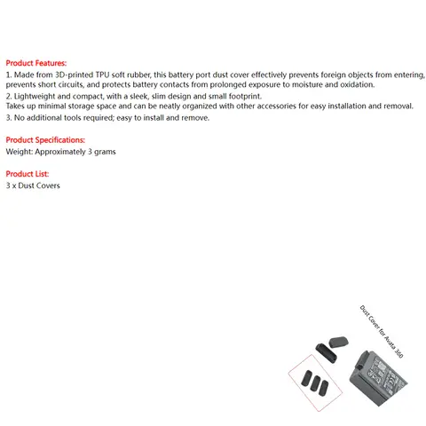 4 Pieces Motor Cover Cap for DJI AVATA 360, Motor Dust Protective Case Covers Drone Accessory, Dustproof Protector Mounts