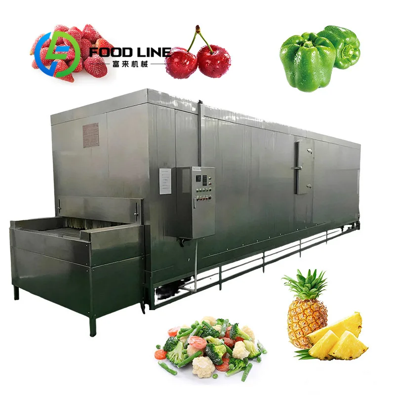 IQF Tunnel Freezer Sealed Tunnel Structure Prevents Air Infiltration To Stabilize Internal Low Temperature Freezing Environment