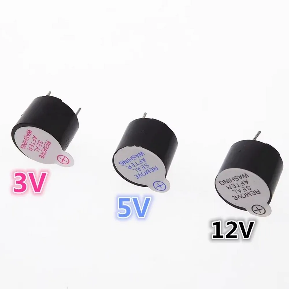 100 Stück aktiver Summer 3 V 5 V 12 V magnetischer langer Dauerton-Alarmton 12 * 9,5 mm Mini-Aktiv-Piezo-Summer, für Arduino – Detail 5