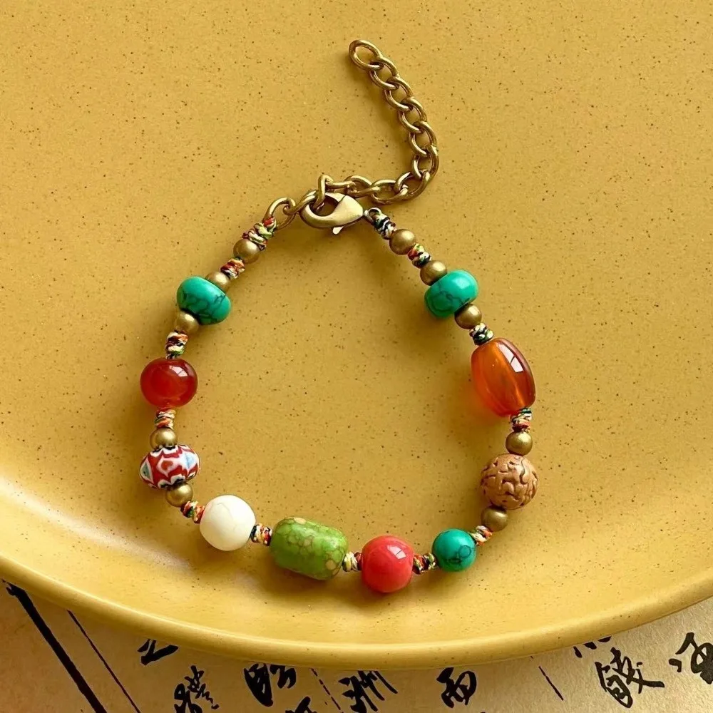 

Tibetan Ancient Method Woven Braided Bracelet Nepal Bohemian Exotic Bell Women Bracelet Coco Hand Rope Bracelet Women Jewelry
