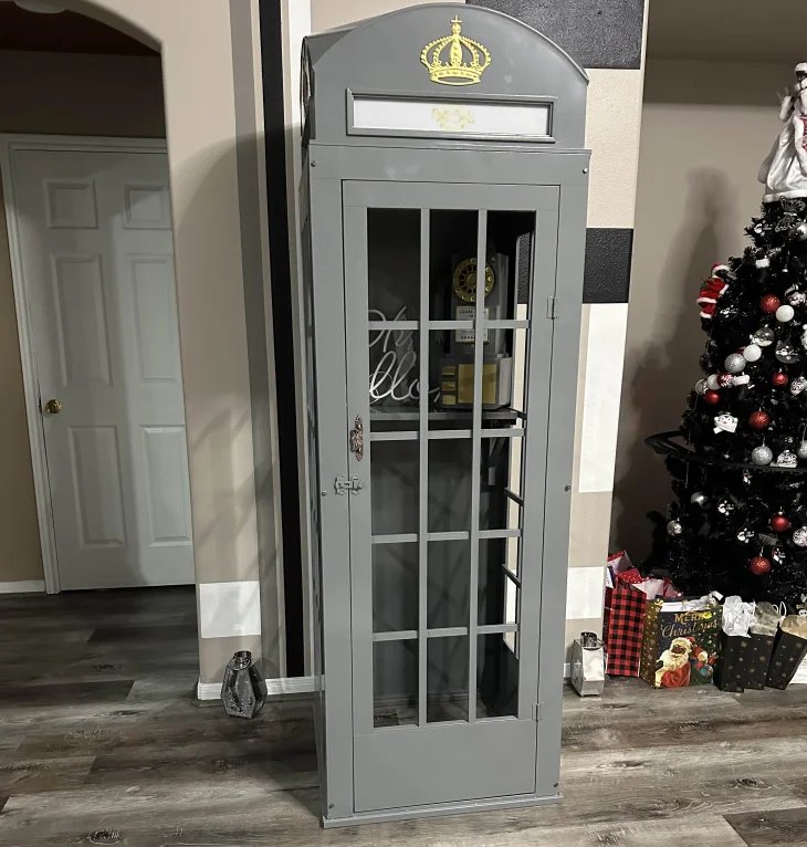Custom Vintage London Phone Booth Party Decorations Wedding Backgrounds & Christmas Photo Props Wooden Carton Packaging