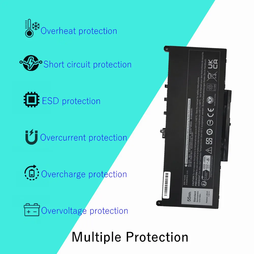 Dell Latitude E7270 E7470 Battery 7.6V 55Wh J60J5