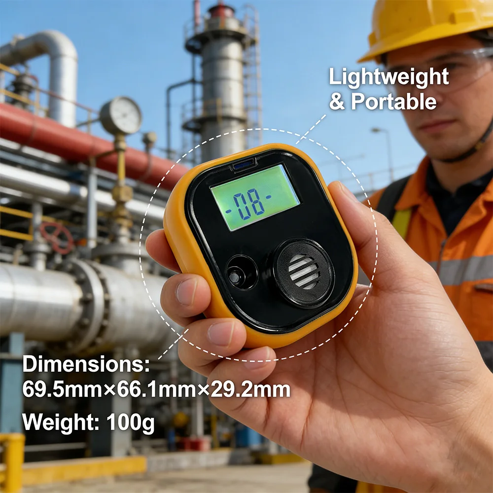 GC100 Portable Gas Detector Single Gas Leak Detector H2S (0-100µmol/mol) CO (0-1000µmol/mol) O2 (0-25.0％vol) For Industrial