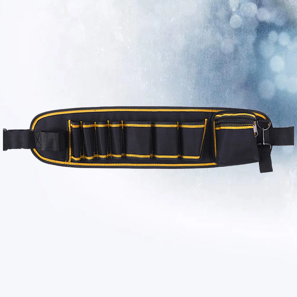 

1pc Hardware Tool Waist Bag Large Capacity Multi-Pocket Oxford Cloth Durable Adjustable Belt Portable Organizer For Repairing