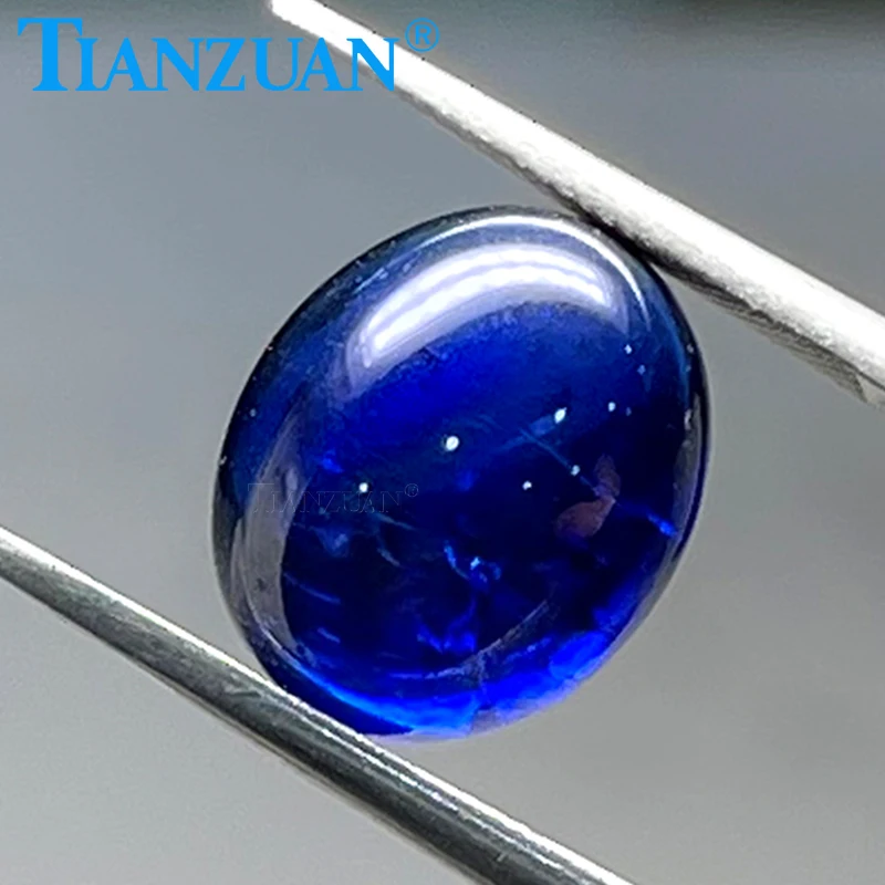 10*12mm Synthetic Sapphire 34# Blue Oval Shape Cabochon cut Artificial Corundum stone loose stone