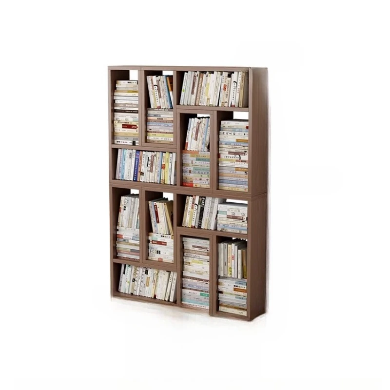 

Lattice cabinet Solid wood bookshelf Floor shelf Household living room storage Low cabinet Simple and free combination