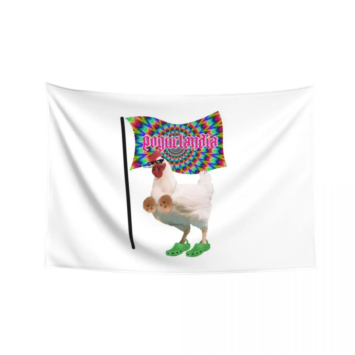 

Poguelandia chicken with flag Tapestry Decoration For Bedroom Wall Art Decoration Room Tapestry