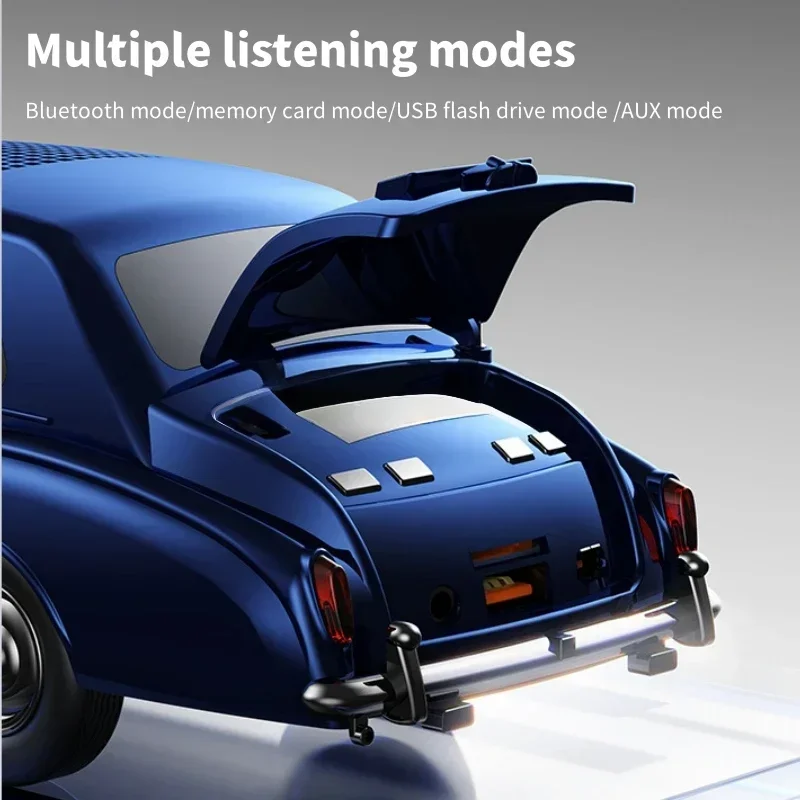 JY99 Pro مكبر صوت بلوتوث متعدد الوظائف على شكل سيارة Boombox ستيريو محيطي TF بطاقة AUX Play مضخم صوت لاسلكي لسطح المكتب