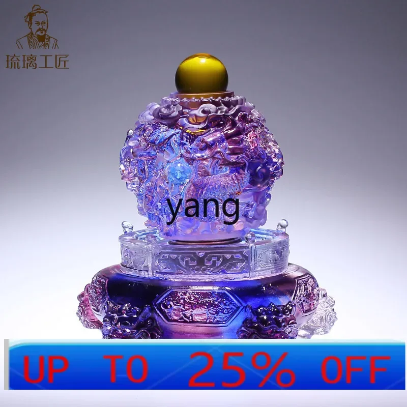 LH  light luxury high-end glazed handicrafts Xianglong cornucopia ornament lucky opening gift
