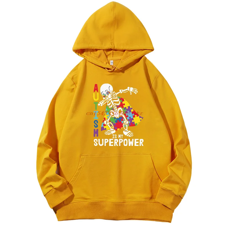 التوحد هو بلدي القوة العظمى الهيكل العظمي مضحك الجرافيك هوديس البلوز جديد في هوديس بلوزات ربيع الخريف الرجال الرياضة البلوز #6