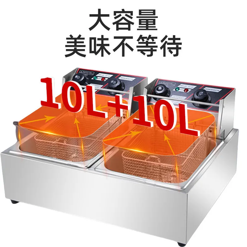 Churros Machine Snack Food Processing Equipment Double Tank Deep Fryer, Constant Temp, Fried Chicken Legs & Fried Dough Sticks - view 4