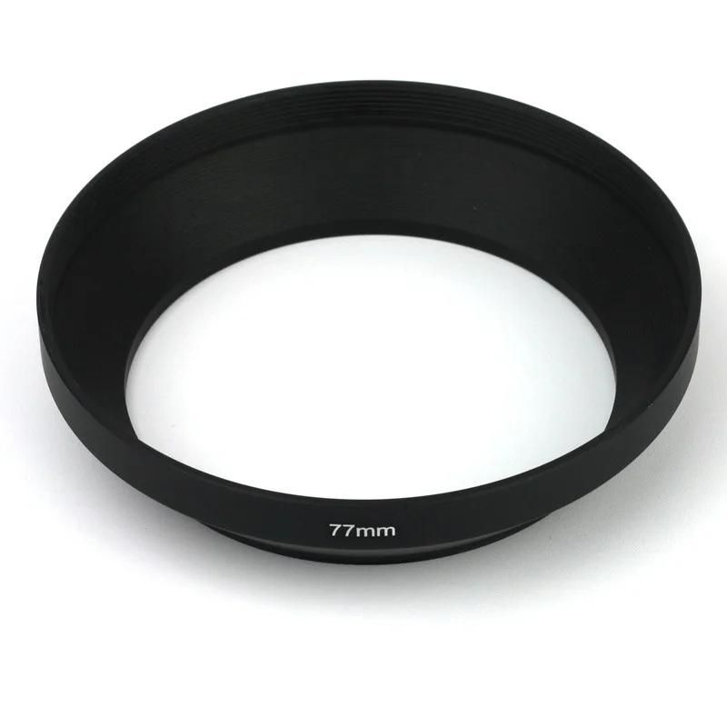 49 52 55 58 62 67 72 77 82mm Black Camera Metal Lens Hood Wide Angle Screw In Mount Lens Hood for canon nikon for Sony Pentax