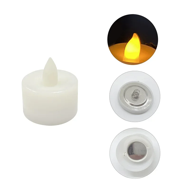 24Pcs Flicker LED Candle with Battery Wedding Birthday Decoration Flameless Fake Candle Lamp Tealight Lot of Confession Bulb Set