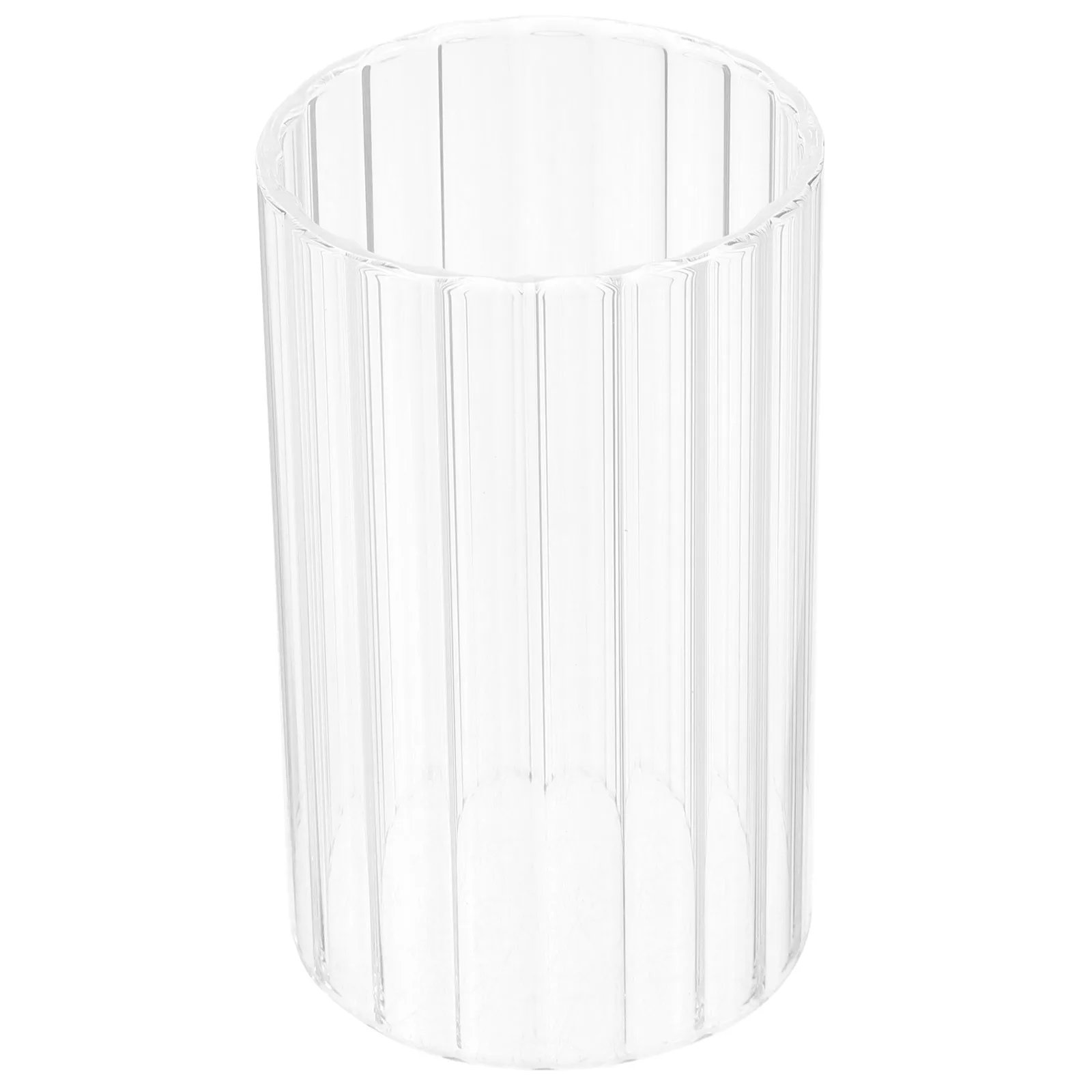 

Glass Holder Sleeve Clear Transparent Open Ended Tube Shade Simple Structure Decorative Cover for Romantic Home