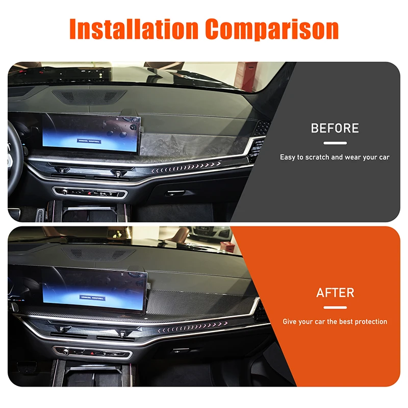 

For BMW X5 X6 X7 2023-2025 2026+ Car Central Control Dashboard Protection Panel Decoration Cover Trim Sticker Accessories