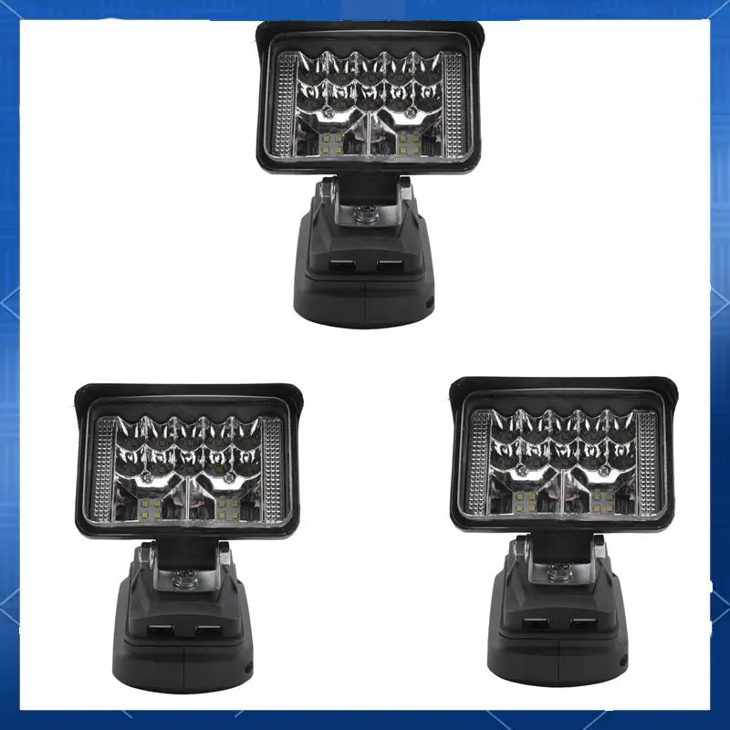 

3X LED Work Lights Flashlight Electric Torch Spotlight For 18V Li- Battery Adapter BL1815 BL1830 -3 Inch