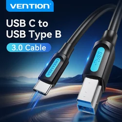 Vention-USB C para Tipo B Printer cabo quadrado, cabo para MacBook Pro, HP, Canon, irmão, Epson, Dell, Samsung