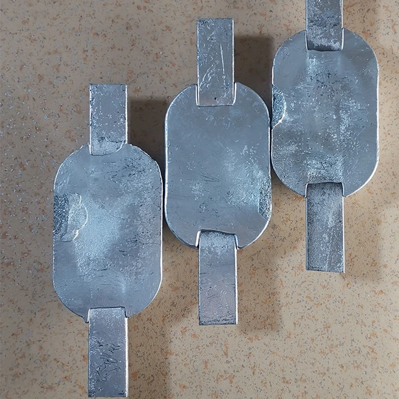 0.5kg 1kg Welded Marine Zinc Block Zinc Anode Anti-Corrosion Zinc Alloy Anode Factory Direct Supply Spot Iron Feet Customize