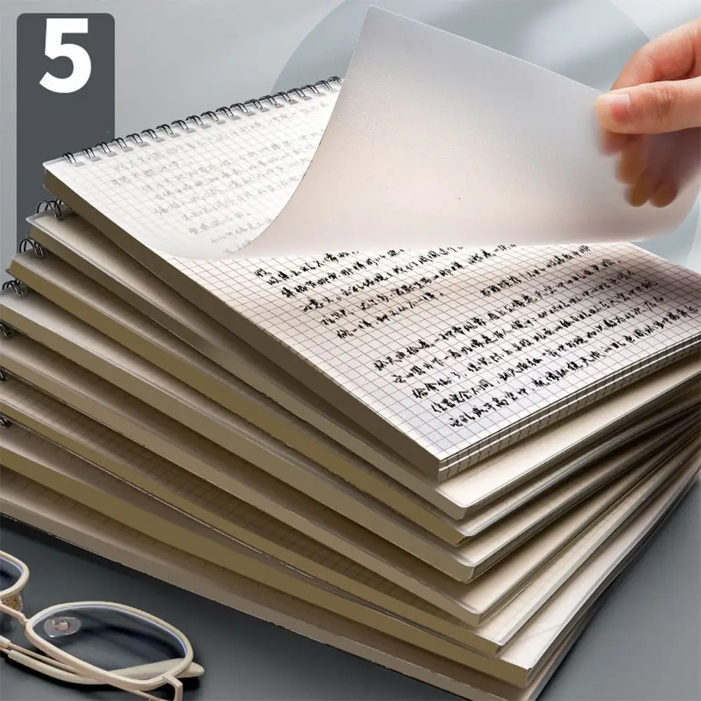 Thickened Flip-up Type Coil Notebook with PP Cover Grid Line Journal Diary Book a4/A5/B5 Spiral Notebook Office School Supplies