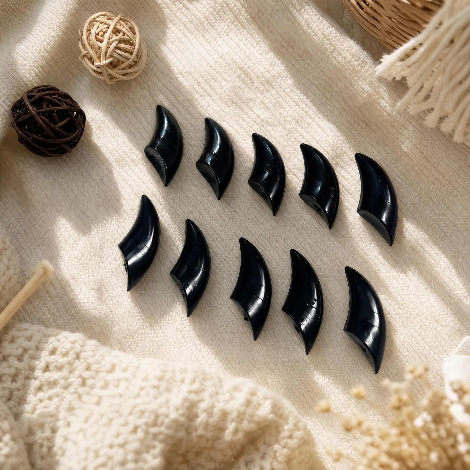 Resin Fursuit Claw Tips 10 Pack for DIY Costume Animal Paws Cosplay Props Art Accessories for Crafters