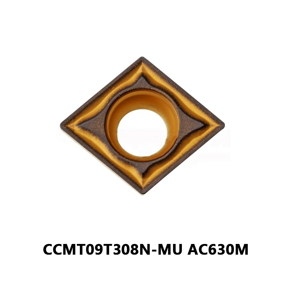 CCMT 09T308 CCMT09T308 CCMT09T3 08 09T308N N MU CCMT09T308N-MU AC630M Original 80° Blade Carbide Inserts CNC Lathe Cutter Turn