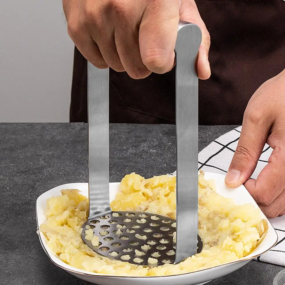 

Anti-rust Fruit Masher Stainless Steel Potato Masher with Ergonomic Handle Dishwasher Safe Kitchen Tool for Mashing Potatoes