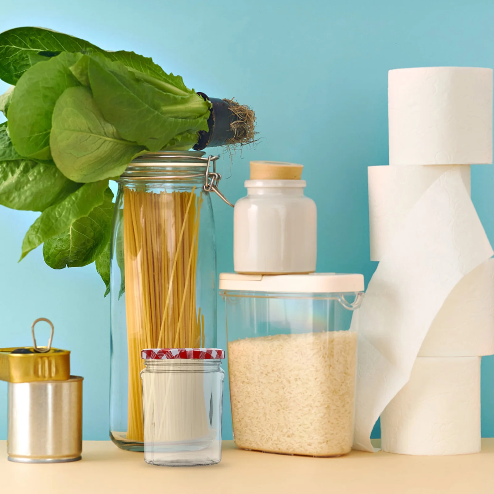 

6Pcs Glass Storage Jars with Lids Airtight Containers for Honey Jam Tea Transparent Cans Glass Jar Honey Storage Sealed Bottle