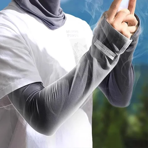유니섹스 자외선 차단 아이스 암 슬리브, 야외 패션, UV 차단, 탄성 운전 장갑, 경량 암 커버 