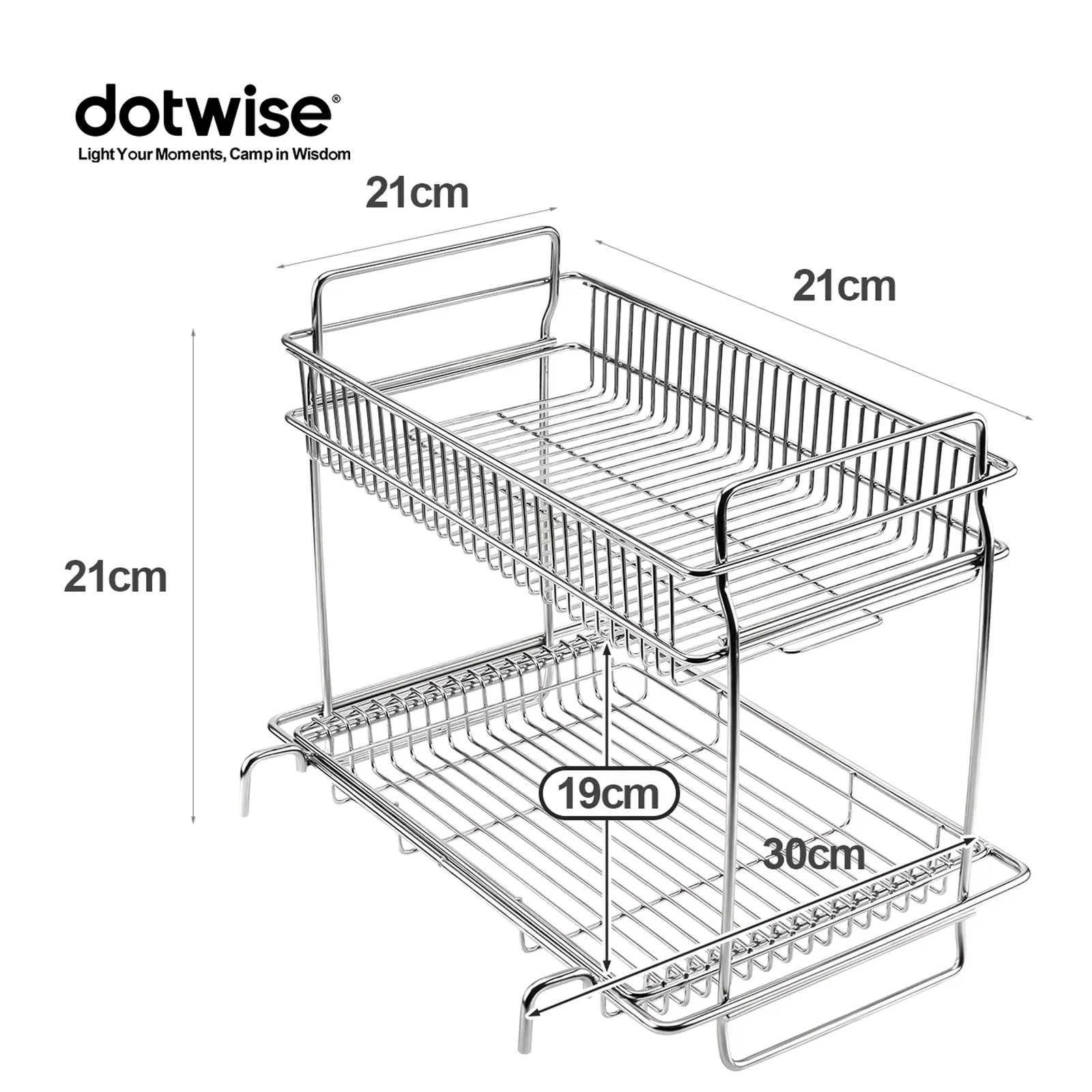 DOTWISE IGT 테이블 사이드 확장형 이중 레이어 행거 스테인리스 스틸