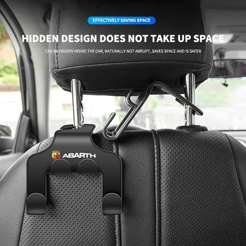 Car Hook ABS Seat Back Hanging Phone Headrest Hanging For Fiat Abarth 500 595 124 Spider Ducato Panda Tipo Bravo Accessories - view 5