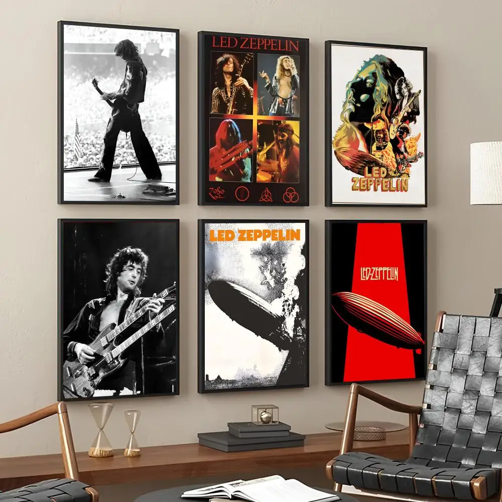 1pc Band L-Led Z-Zeppelin Poster Paper Print Home Living Room Bedroom Entrance Bar Restaurant Cafe Art Painting Decoration