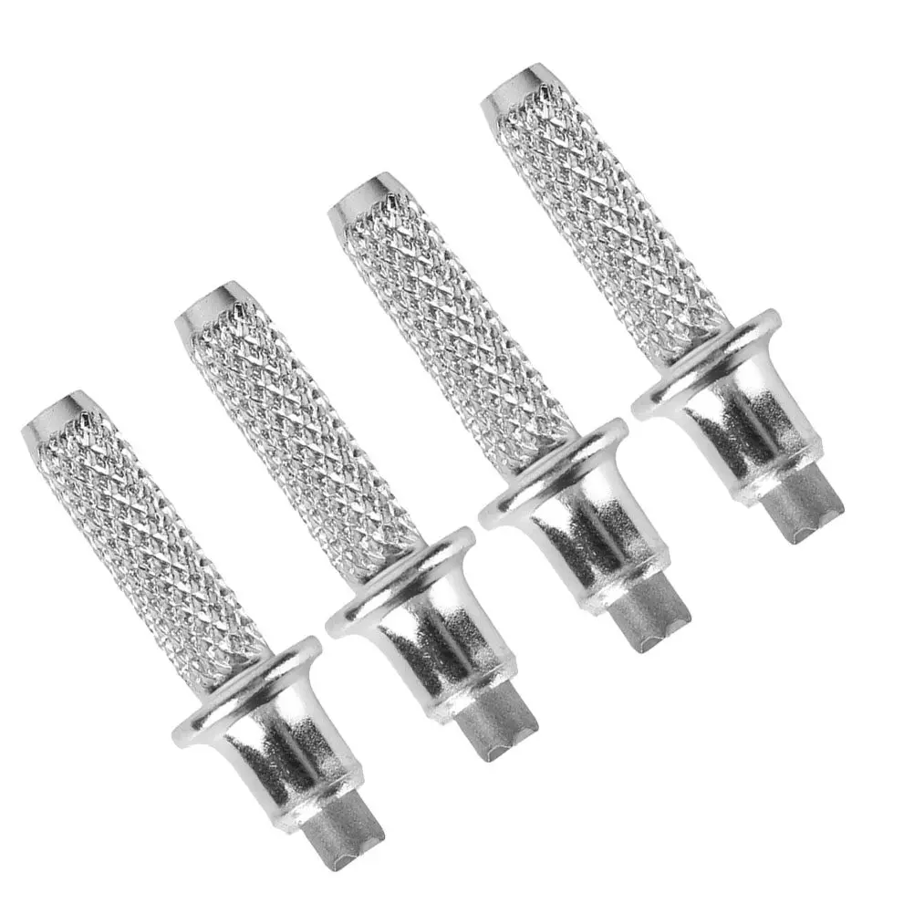 4Pcs Metal Hiking Stick Tips Replaceable Tungsten Steel Hiking Pole Tip Protectors Enhanced Grip Stability Trekking Pole
