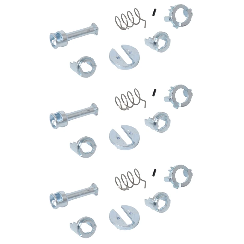 3X Car Front Left & Right Door Lock Cylinder Repair Kit Replacement 51217035421 For-BMW X3 E83 X5 E53