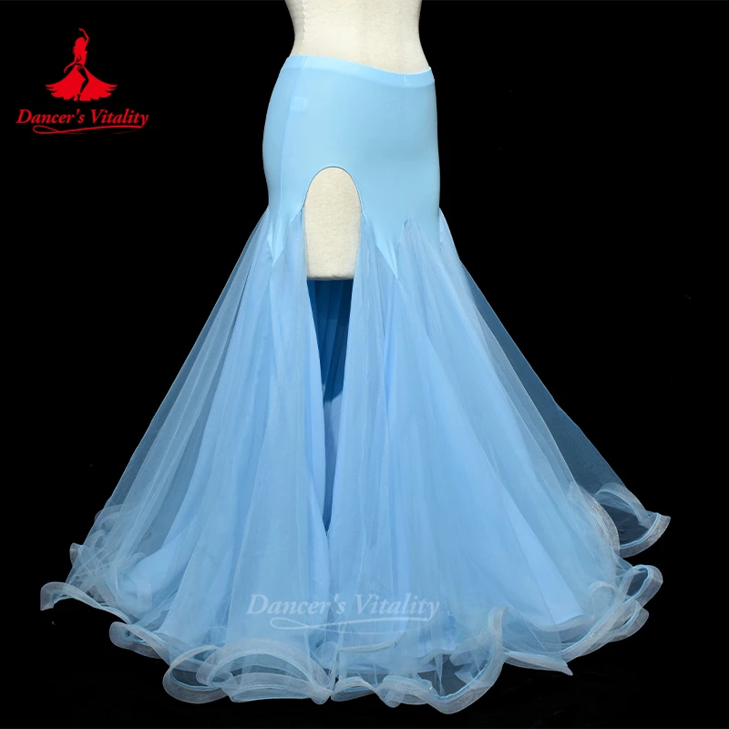 New Belly Dance Wear Competition Outfits Customized Chiffon Sexy Split Skirt Oriental Indian Dancers Stage Performance Costume