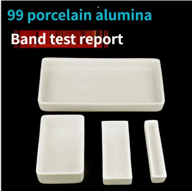 Alumina เบ้าหลอมเบ้าหลอมคอรันดัม Ark Burning เรือสแควร์พร้อมหลอดเตาข้อมูลจำเพาะ II